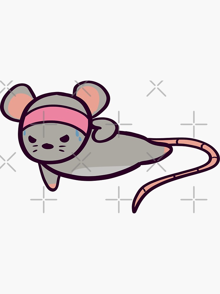 Cute Gym Rat Deadlifting Sticker for Sale by ThumboArtBumbo