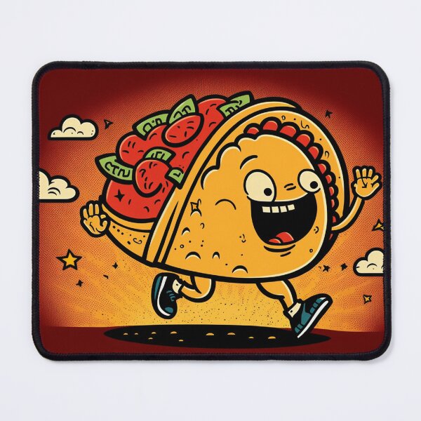 Item preview, Happy cute taco running, is it tuesday? designed and sold by NxtGenArt.