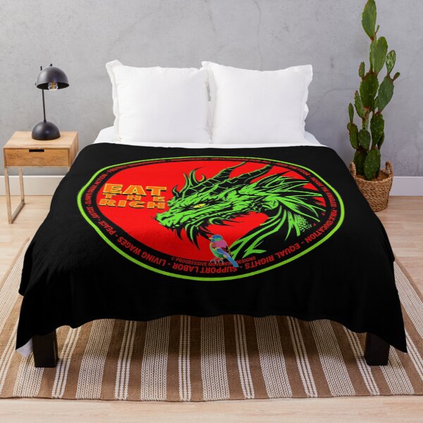Item preview, PMD00622 Progressive Movement Designs Dragon funny humor Eat The Rich snarky left slogan shows you still support progressive policy goals for progressive Democrats and Bernie Sanders supporters designed and sold by ProgressiveLeft.