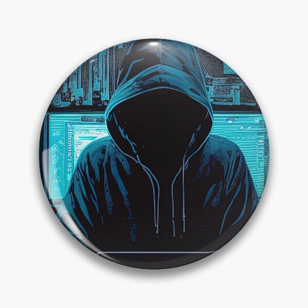 Artikelvorschau, Black Hat Hacker mit Hoodie in Blau entworfen und verkauft von RK - Shop.