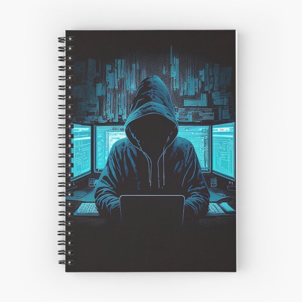 Item preview, Black hat hacker with hoodie in blue designed and sold by RK - Shop.