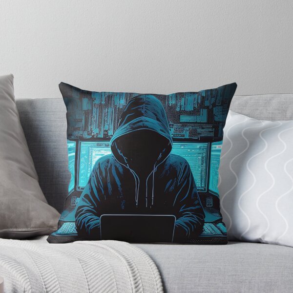 Artikelvorschau, Black Hat Hacker mit Hoodie in Blau entworfen und verkauft von RK - Shop.