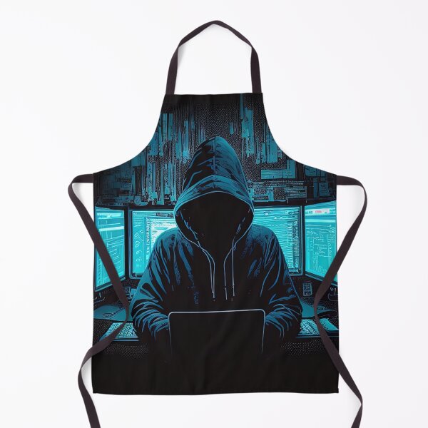 Item preview, Black hat hacker with hoodie in blue designed and sold by RK - Shop.