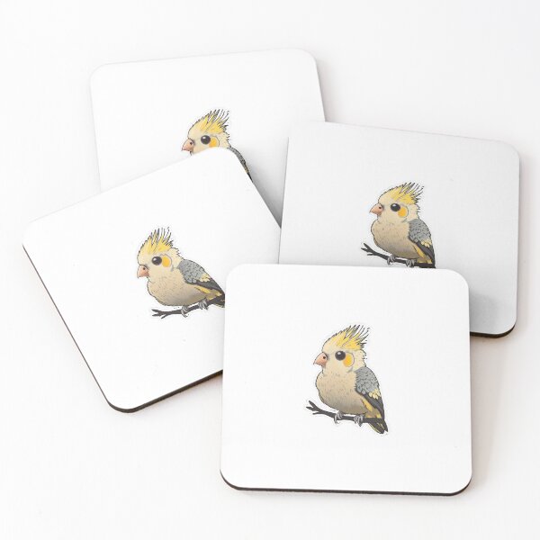 Item preview, Cockatiel sticker cartoon style designed and sold by SilverRoots.