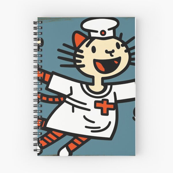 Item preview, Cute nurse cat flying with love and hearts designed and sold by NxtGenArt.