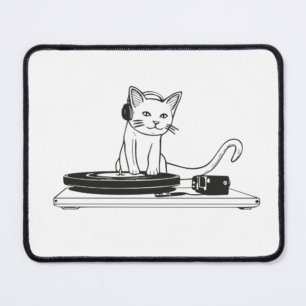 Item preview, DJ Cat (Black) designed and sold by cptcarterprints.