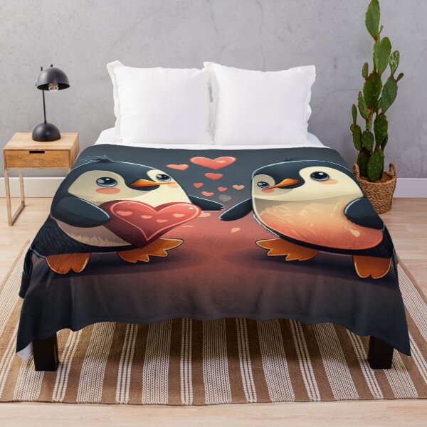 Item preview, Cute penguin couple love with hearts designed and sold by NxtGenArt.