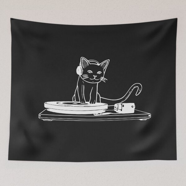 Item preview, DJ Cat (White) designed and sold by cptcarterprints.