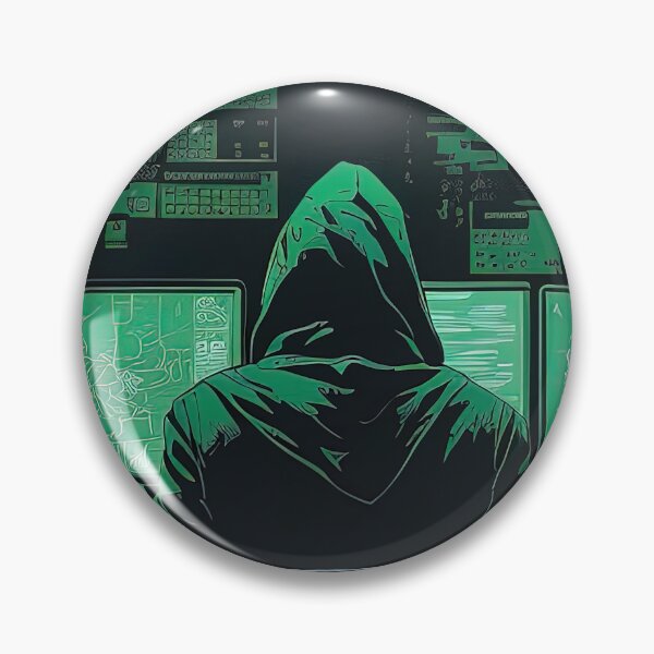 Item preview, Hacker behind computer screens green style designed and sold by RK - Shop.