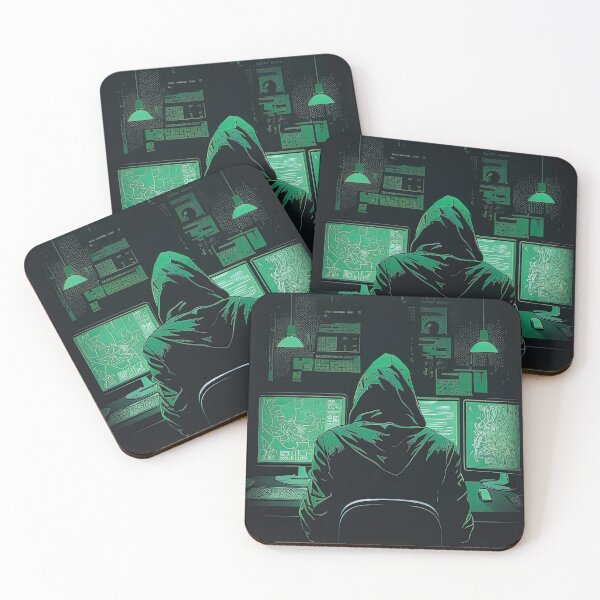 Item preview, Hacker behind computer screens green style designed and sold by RK - Shop.