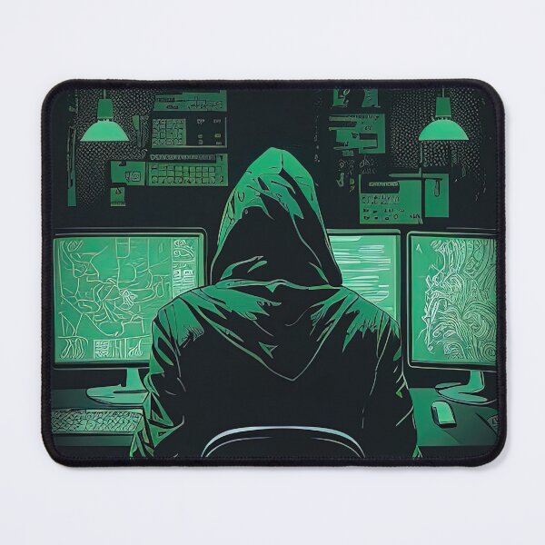 Item preview, Hacker behind computer screens green style designed and sold by RK - Shop.