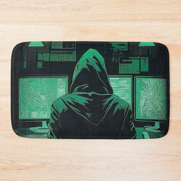 Item preview, Hacker behind computer screens green style designed and sold by RK - Shop.