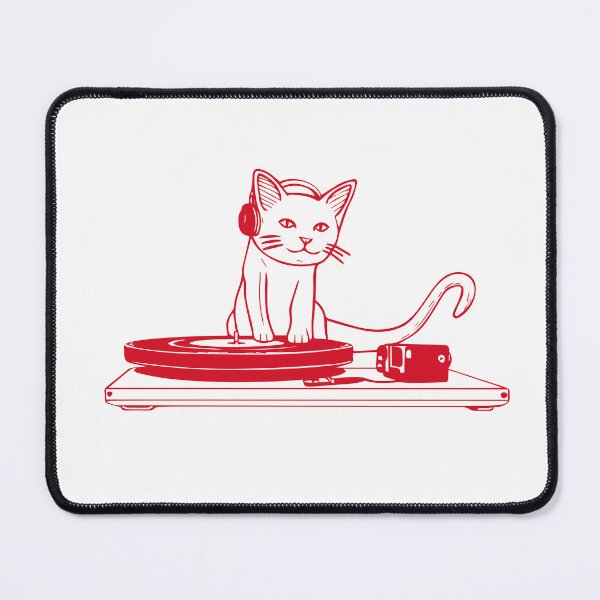 Item preview, DJ Cat (Red) designed and sold by cptcarterprints.