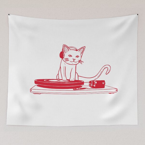 Item preview, DJ Cat (Red) designed and sold by cptcarterprints.