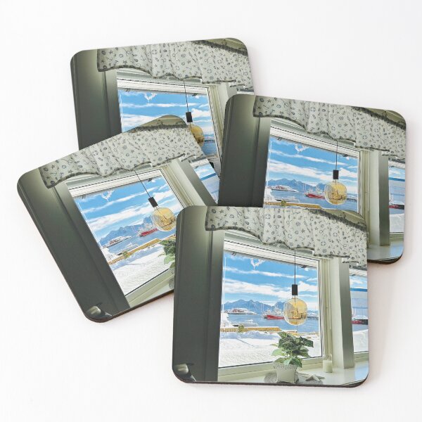 Item preview, Fishing Village Mountain Window View designed and sold by gracehzhuang.