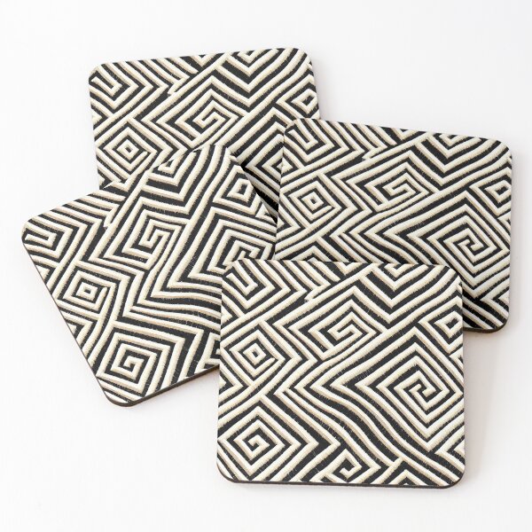 Item preview, Abstract black and white labirinth funny pattern designed and sold by EmeraldeaArt.