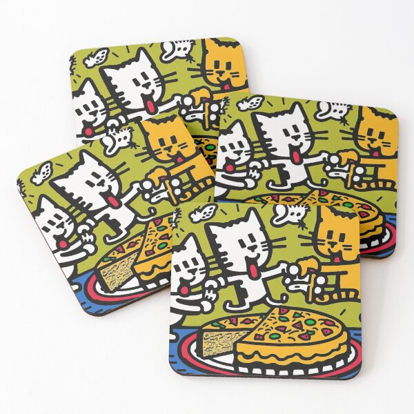Item preview, Very happy and cute cats eating cake designed and sold by NxtGenArt.
