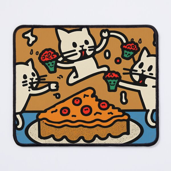 Item preview, Cute and happy cats jumping eating cake designed and sold by NxtGenArt.