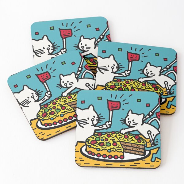 Item preview, Cute cats all wants a piece of the cake designed and sold by NxtGenArt.