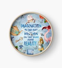 Alice im Wunderland - Fantasie-Zitat Uhr