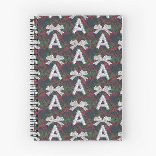 Item preview, Glorious Red and Green Plaid with Glittering Bow and Puff Initial-A(2) designed and sold by SunMoonBeyond.