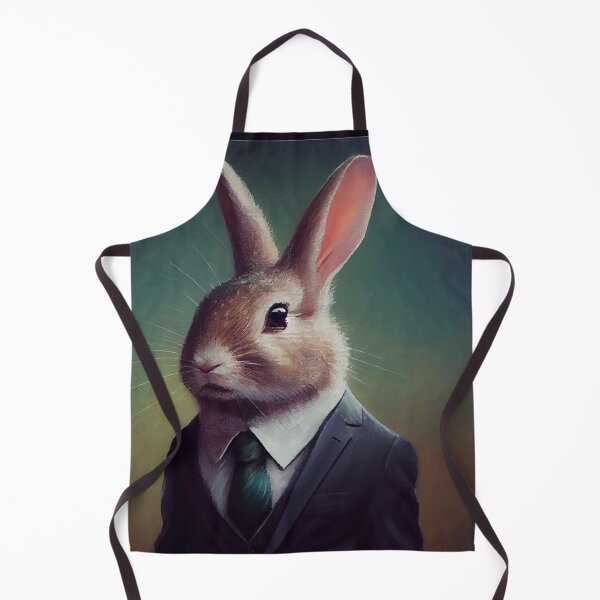 Item preview, Rabbit in suit and green tie designed and sold by MyHunkyDoryShop.