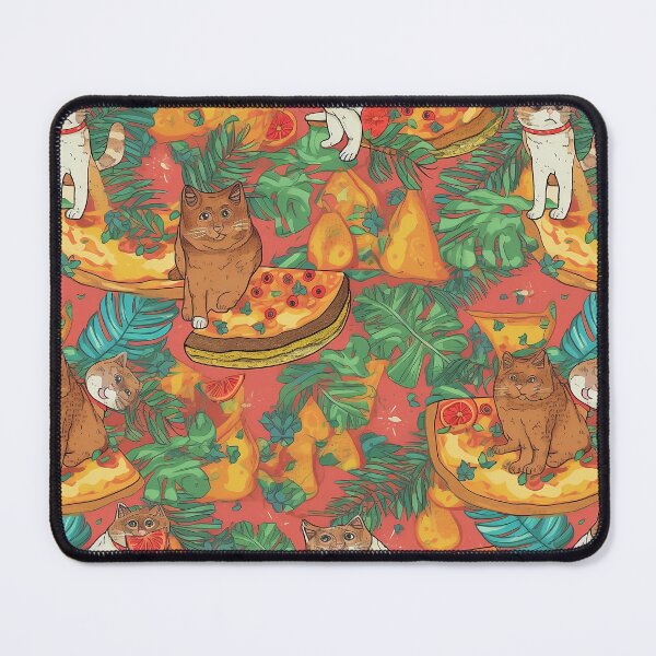 Item preview, Pizza Cat Paradise Abstract Hawaiian Print designed and sold by zwrohn.