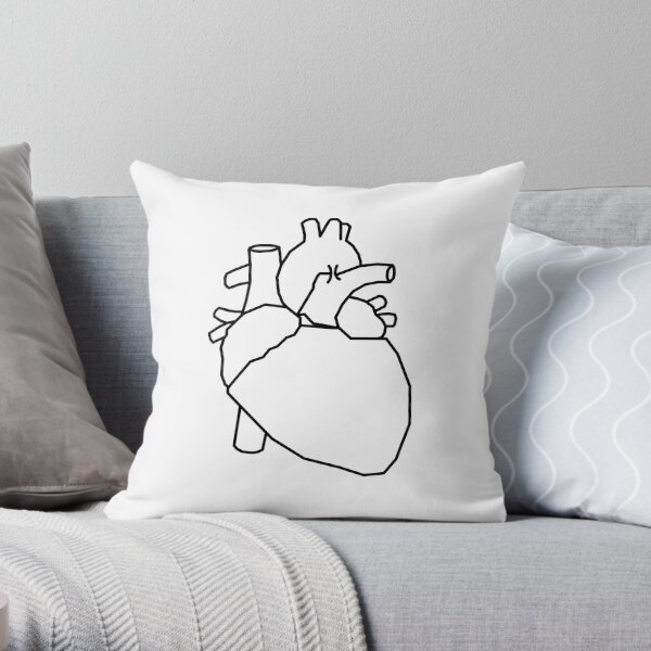 Anatomical Heart Throw Pillow