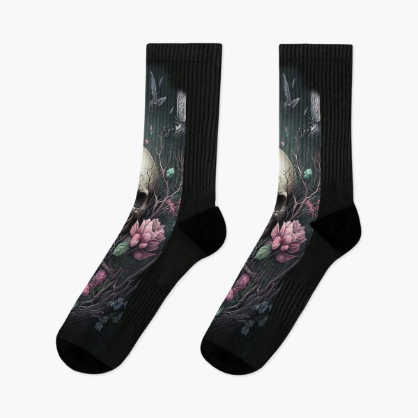 Item preview, Skull and Pink Roses Pink Skull Art Pink Gothic Skull designed and sold by Art.Fusion.Studio.