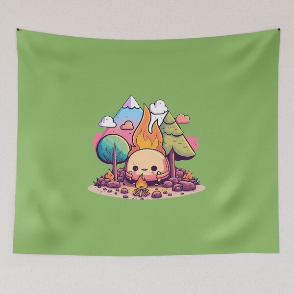 Item preview, Funny Marshmallow Camp Fire Explore More Mountain Scene At The Great Outdoors Get Lost In Forest Camping Lovers designed and sold by ultra-cute.