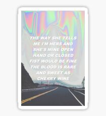 Hozier Cherry Wine Lyrics Sticker