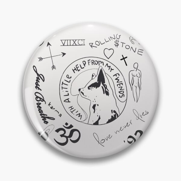 Item preview, Miley's Tattoos | Cyrus Inspired | Home Decor Merch Fandom Small Support | HECKINFAROUT  designed and sold by Two Otters Co.