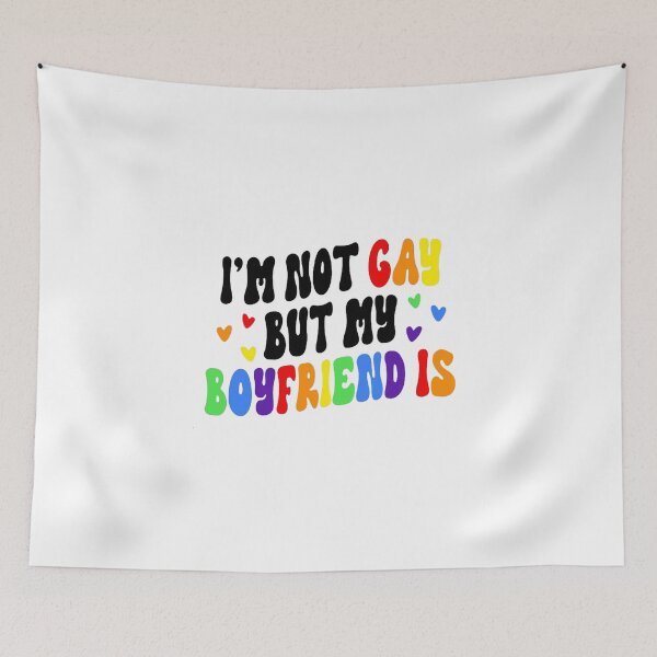 Item preview, I'm Not Gay But My Boyfriend Is T-Shirt and Funny Gay Pride Shirt, Gay Pride T-Shirt, Lgbtq Pride Shirt, Bisexual T-Shirt, Lesbian Shirt, Pride Month Gift designed and sold by Sophistical.