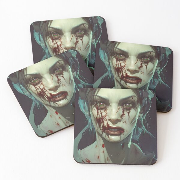 Item preview, A female zombie with a bloody wreath designed and sold by brandway.