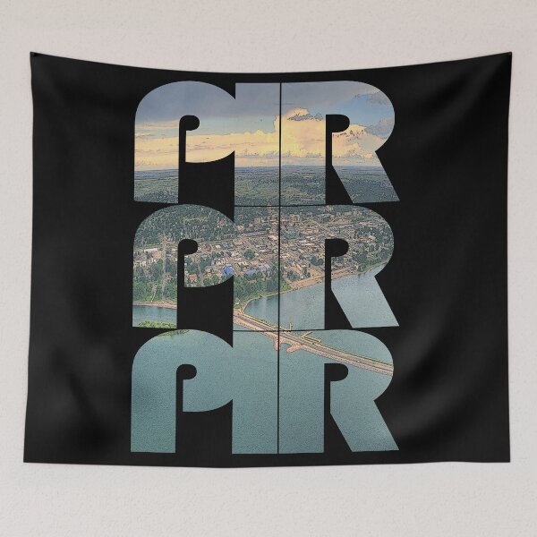 Item preview, Pierre, South Dakota PIR Sunset Cityscape Repeating Pattern designed and sold by CrabbyLobster.