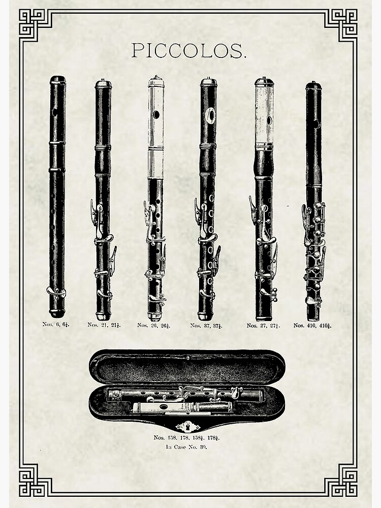 "1890's Piccolo Musical Instrument Poster" Poster for Sale by mkkessel