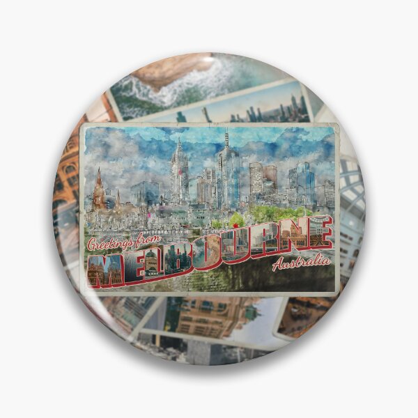 Item preview, Greetings from Melbourne in Australia Vintage style retro souvenir designed and sold by DeveloperProp0.