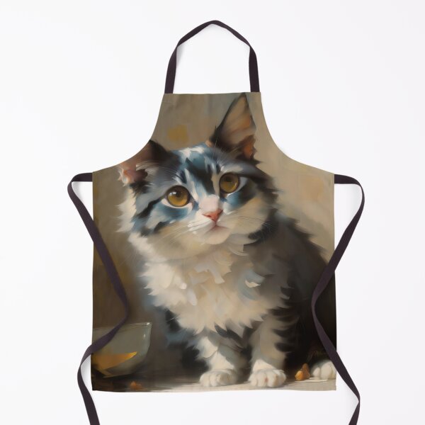 Item preview, Feline Intensity: A fierce kitty oil painting designed and sold by KH-GardenEden.