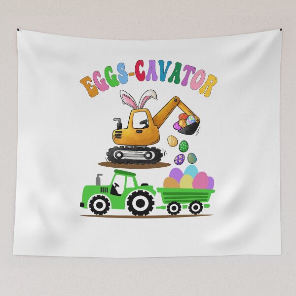 Item preview, Construction Excavator Easter Day Eggs Hunt Boys Toddlers designed and sold by ZANNIX.