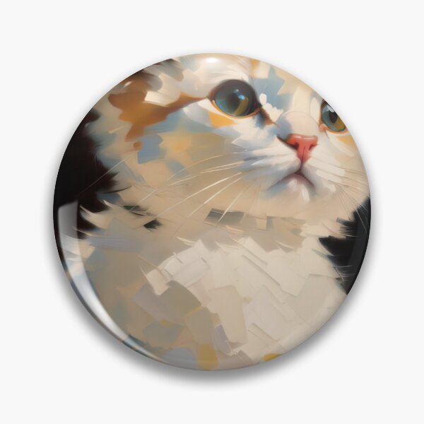 Item preview, Feline Vigilance: A watchful kitty oil painting designed and sold by KH-GardenEden.