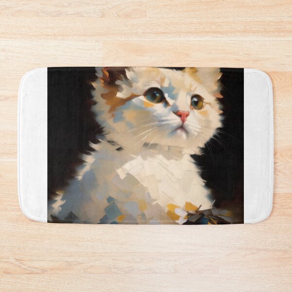 Item preview, Feline Vigilance: A watchful kitty oil painting designed and sold by KH-GardenEden.