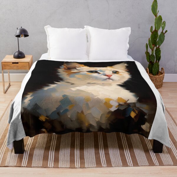 Item preview, Feline Vigilance: A watchful kitty oil painting designed and sold by KH-GardenEden.
