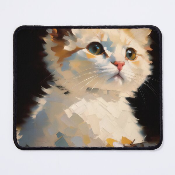 Item preview, Feline Vigilance: A watchful kitty oil painting designed and sold by KH-GardenEden.