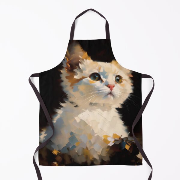 Item preview, Feline Vigilance: A watchful kitty oil painting designed and sold by KH-GardenEden.