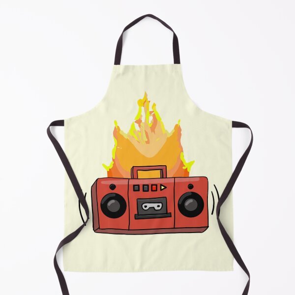Item preview, Vintage Cassette Player with Fiery Red Flames designed and sold by criticalprocess.