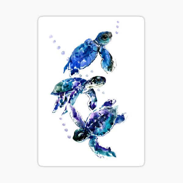 Three Sea Turtles Sticker