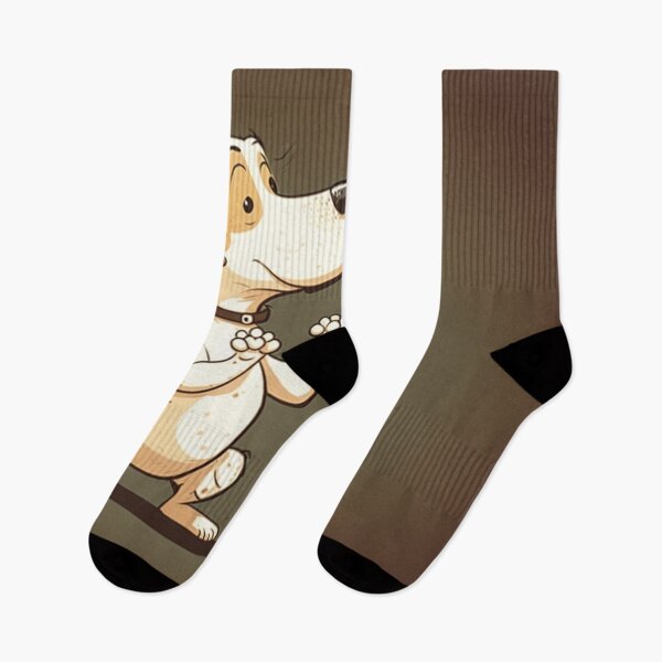 Item preview, Dog standing up doing yoga, brown background designed and sold by NxtGenArt.