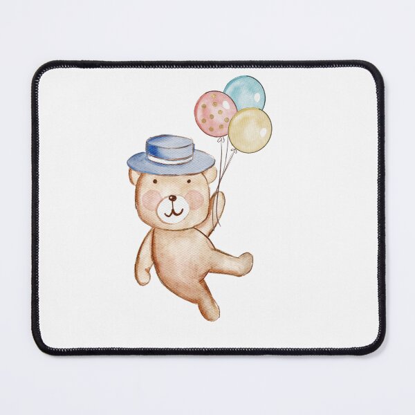 Item preview, Cute Teddy Bear with Balloons. designed and sold by HappyLifeCreate.