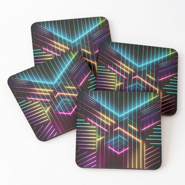 Item preview, Neon New Retro Line Pattern 1 designed and sold by Guardian2101.