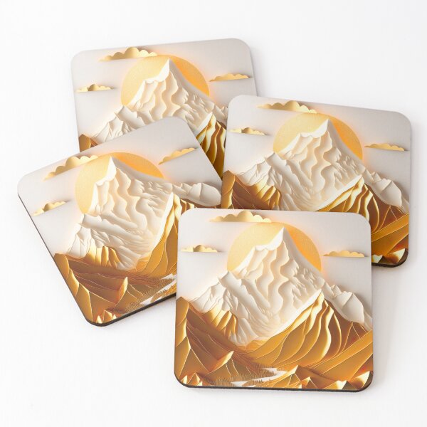 Item preview, Paper quilling - Annapurna mountain range during golden hour designed and sold by UmagineArts.